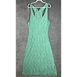 GAP Green Blue Space Dye Racerback Tank Maxi Dress Womens Size XXL Scoop‎ Neck